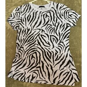 ATM Anthony Thomas Melillo Cotton Animal Printed Short Sleeved Shirt Women XS/TP